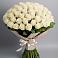 Букет 101 беля роза Белоснежка в Саяногорске