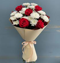 Букет цветов из:  Розы и Хризантемы в Саяногорске