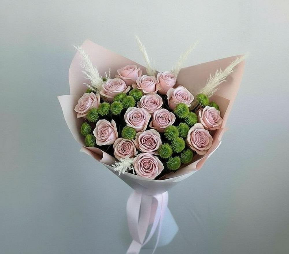 Букет цветов из: Розы и Хризантемы в Саяногорске