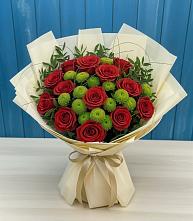 Букет цветов из:  Розы и Хризантемы в Саяногорске