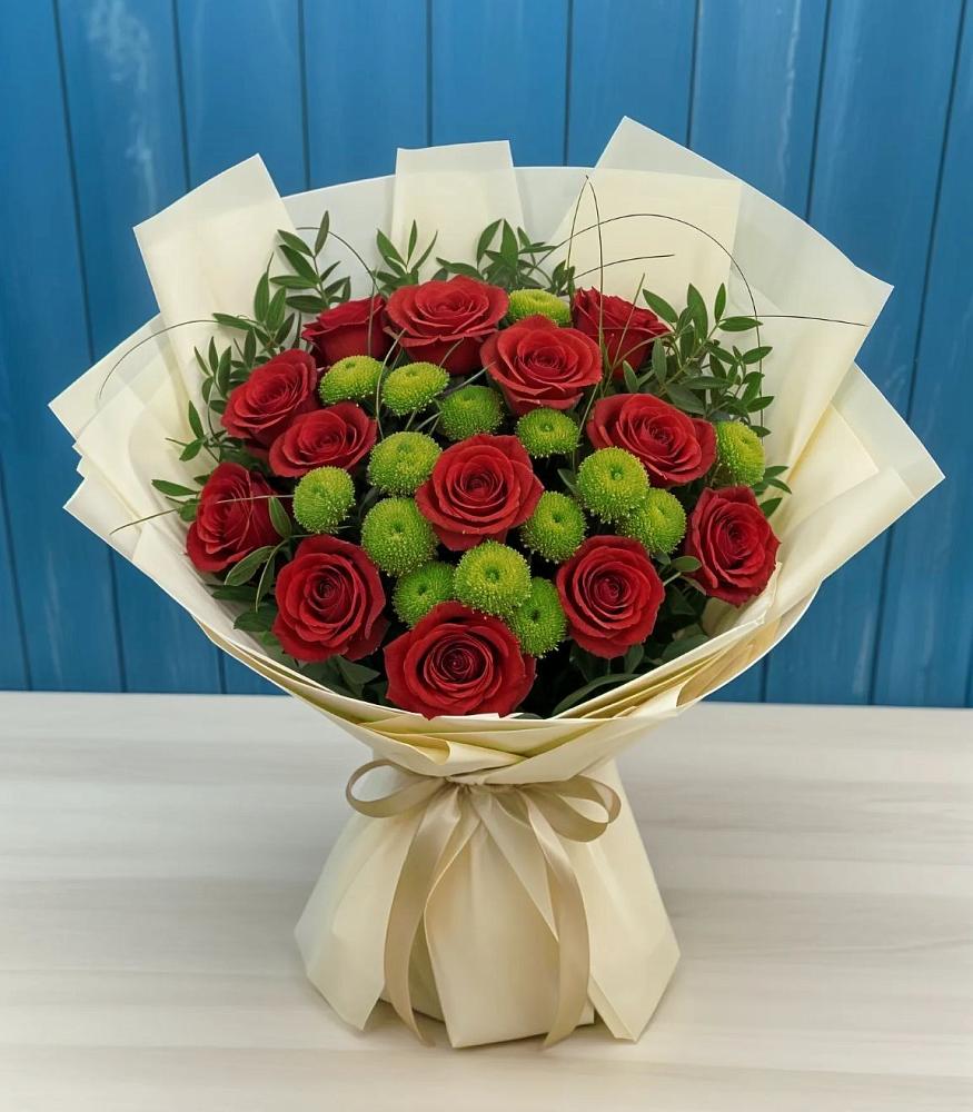 Букет цветов из: Розы и Хризантемы в Саяногорске